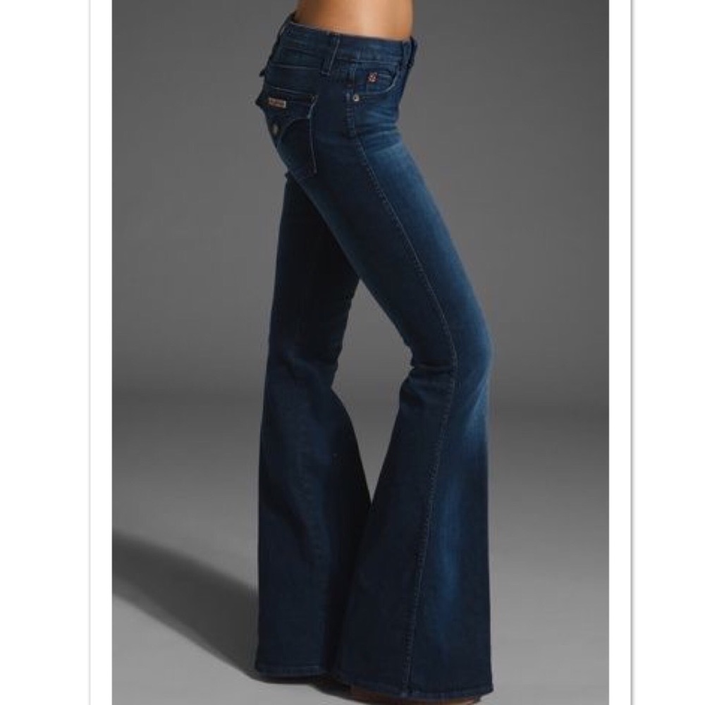 Hudson Jeans Wide Leg Flare 70's Retro Boho Denim